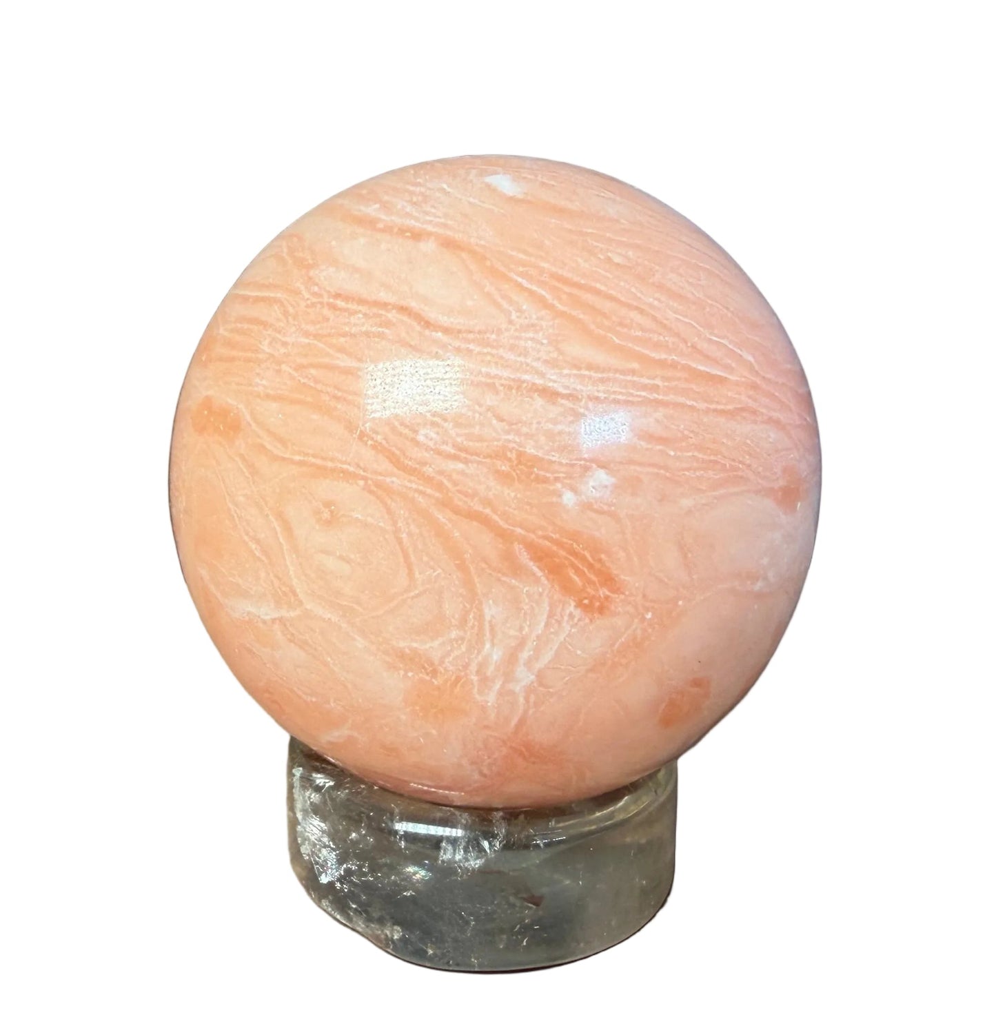 Celestine Sphere — Light Orange Calcite